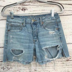 American Eagle Tomgirl Button Fly Denim Shorts